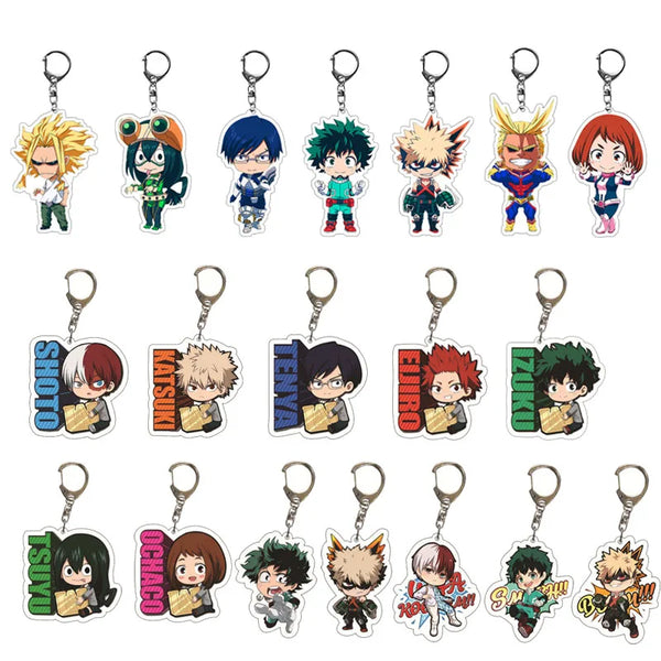 My Hero Academia Car Keychain | Acrylic Anime Character Charm - Carmodza.com