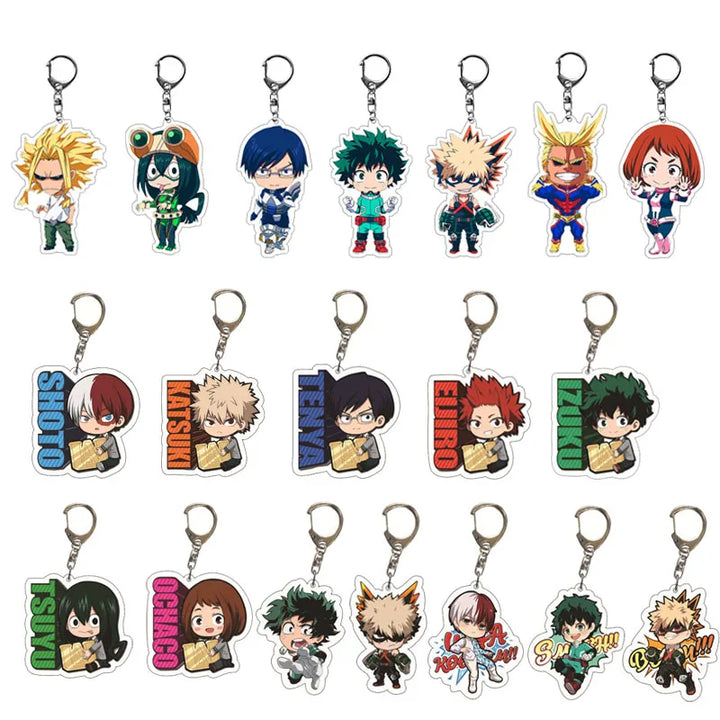 My Hero Academia Car Keychain | Acrylic Anime Character Charm - Carmodza.com