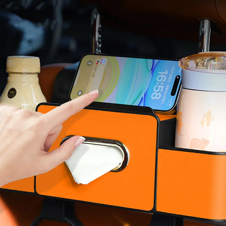 Car Backseat Storage Organizer Box with Cup & Phone Holder - Carmodza.com