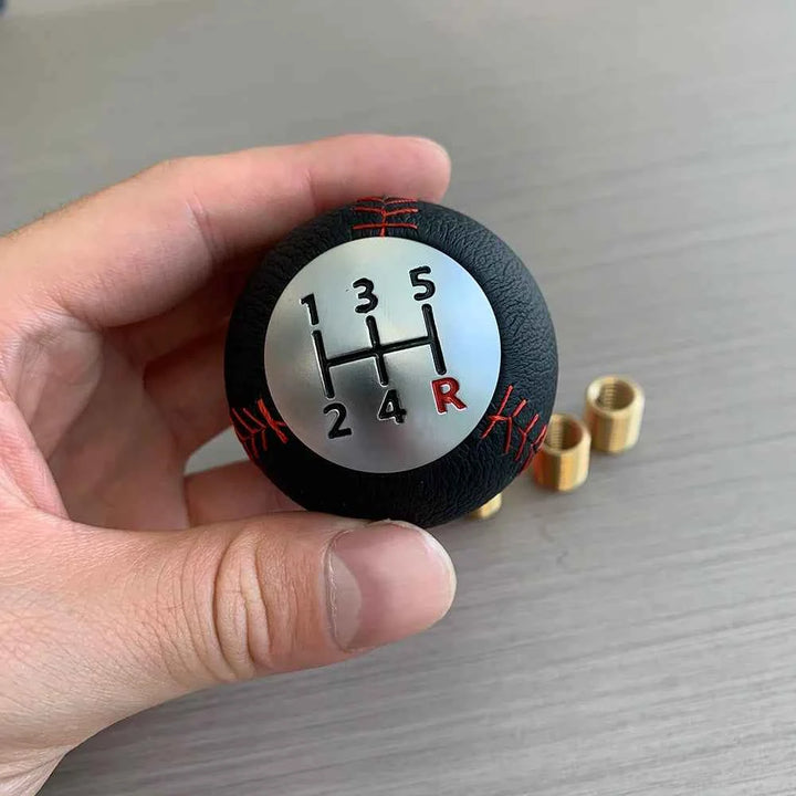 Universal Manual Leather Shift Knob | 5-Speed Ball Shifter - Carmodza.com