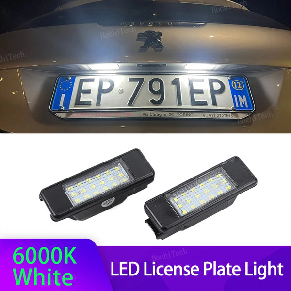 LED License Plate Light Peugeot Citroën 6000K Canbus White