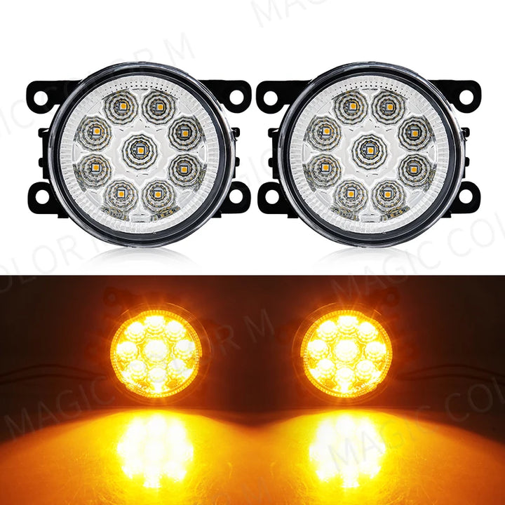 LED Fog Light For Citroen Ford Honda Suzuki Isuzu Mitsubishi Renault Auto Car Fog Lamp 8000LM 30W White Yellow 12V Waterproof - Carmodza.com