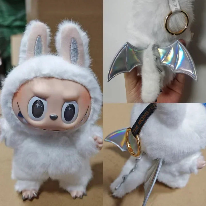 Fluffy Monster Car Keychain Charm | Cute Plush Car Mirror Hanger - Carmodza.com