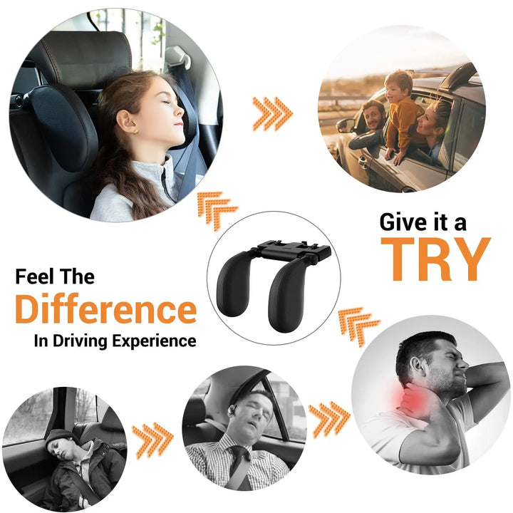 Adjustable Car Sleep Headrest | Neck Support Travel Pillow - Carmodza.com