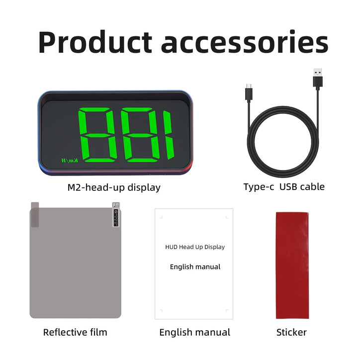 Car GPS HUD Speedometer | Universal M2 Plug & Play Display - Carmodza.com