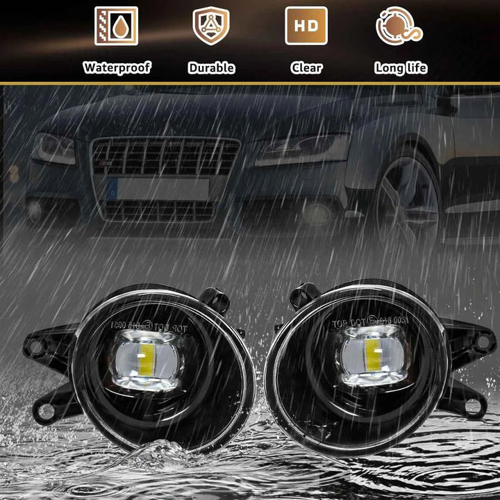 Audi A4 B6 LED Fog Lights with Angel Eyes (2001-2005) - Carmodza.com