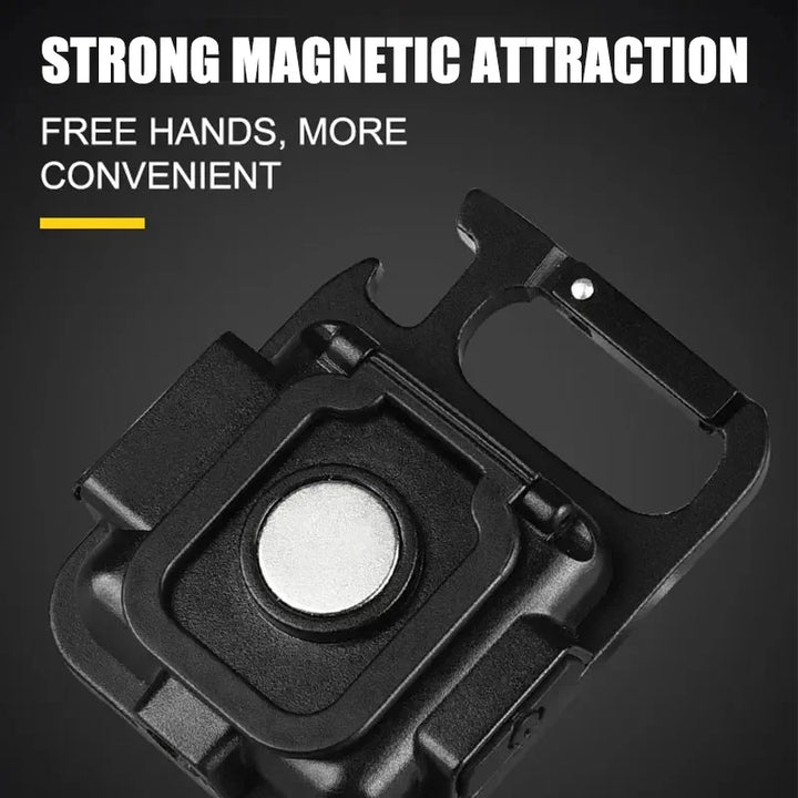 Rechargeable Car Keychain Flashlight with Magnet & Bottle Opener - Carmodza.com