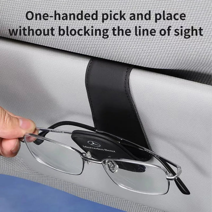 Mercedes-Benz Sun Visor Glasses Holder | Carbon Fiber Eyeglass Clip - Carmodza.com