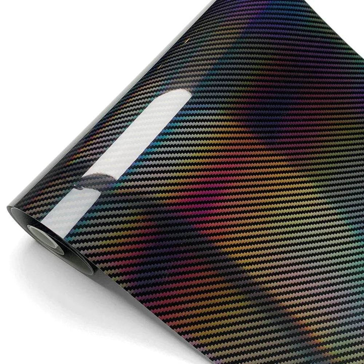 Holographic Carbon Fiber Vinyl Wrap | Glossy Car Sticker Film - Carmodza.com