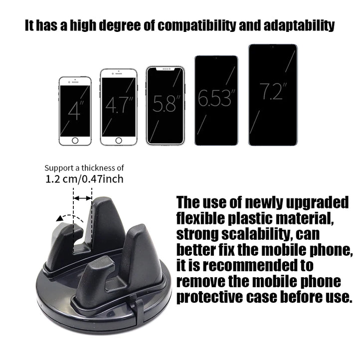 Rotatable Mobile Phone Holder for Car | 360° View - Carmodza.com