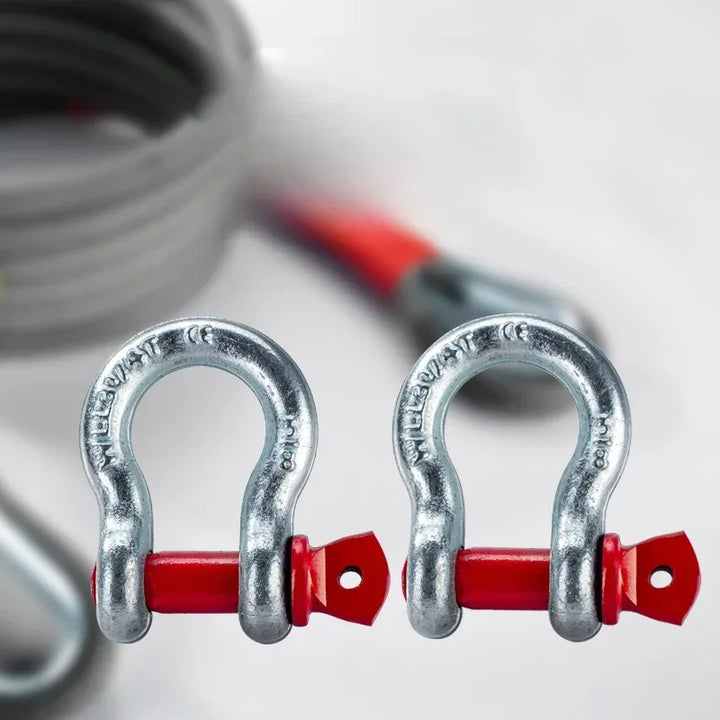 Heavy-Duty Off-Road Tow Rope with Reflective Strips & Shackles - Carmodza.com
