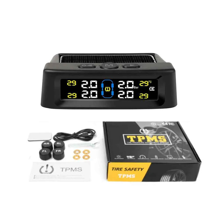 Solar Powered Car TPMS | Real-Time Tire Pressure & Temp Monitor - Carmodza.com