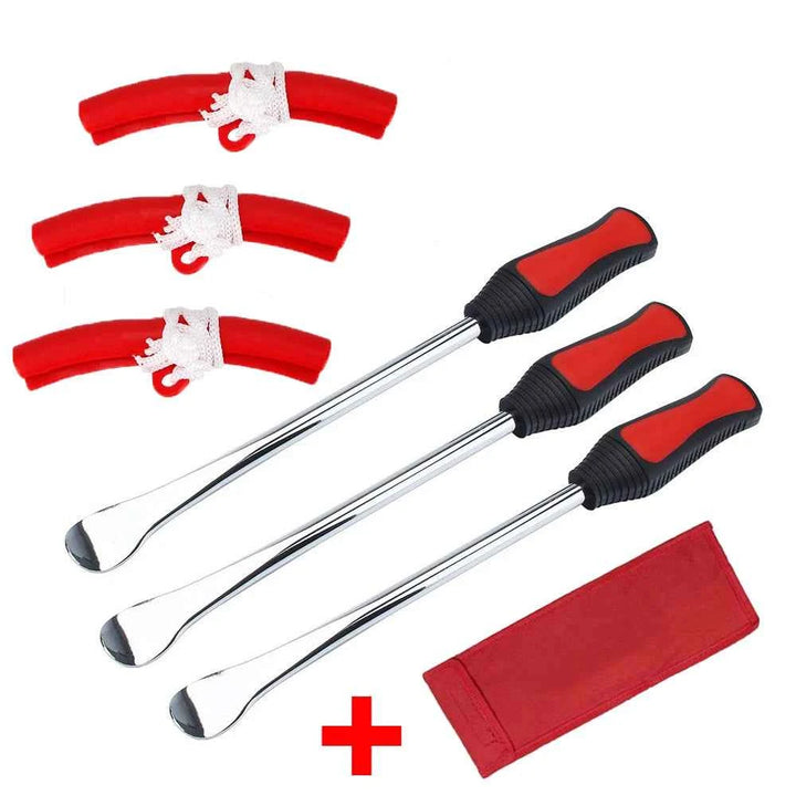 Tire Spoon Lever Tool Kit with Rim Protectors for Easy Tire Repair - Carmodza.com