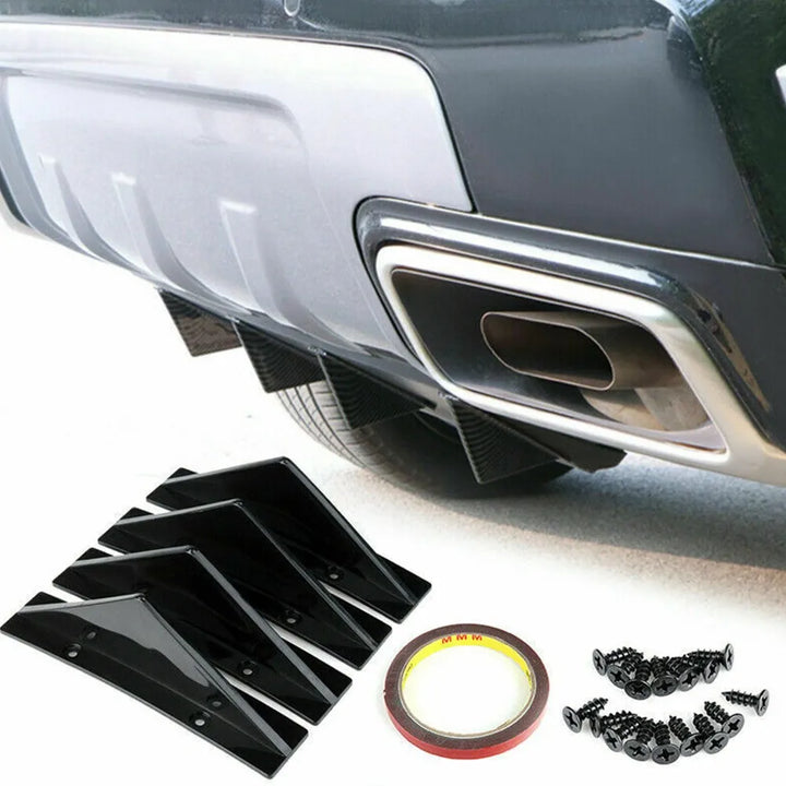 4Pcs Car Rear Bumper: Lip Diffuser Splitter Spoiler Scratch Protector - Carmodza.com