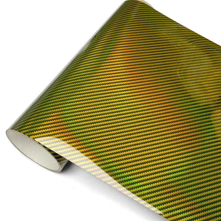 Holographic Carbon Fiber Vinyl Wrap | Glossy Car Sticker Film - Carmodza.com