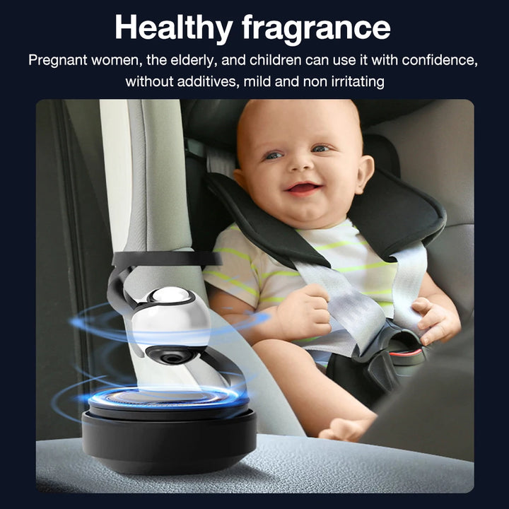 Solar Car Air Freshener | Automatic Rotation Dashboard Diffuser - Carmodza.com