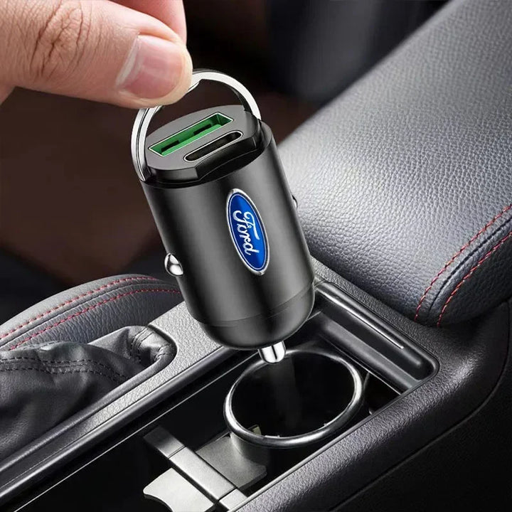 Ford 60W Fast Car Charger with USB-C & USB-A Ports - Carmodza.com