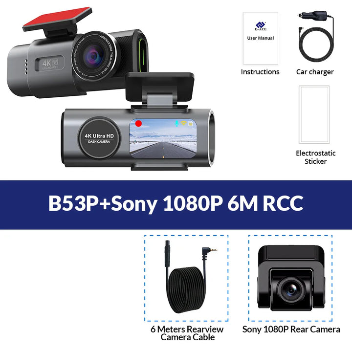 4K UHD Dash Cam Recorder - Car Camera with WiFi & GPS - Carmodza.com