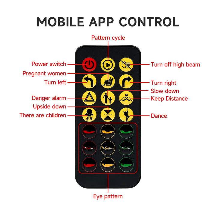 LED Pixel Panel Light for Car Windshield – Remote & APP Control - Carmodza.com
