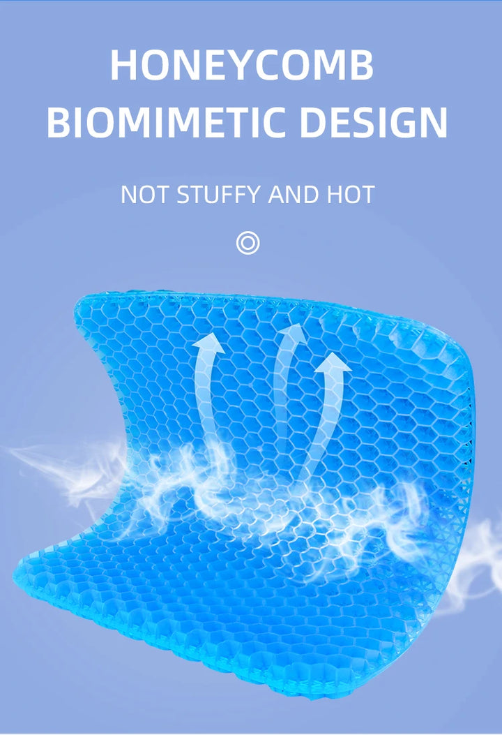 Gel Seat Cushion Car: Breathable Honeycomb Design - Carmodza.com