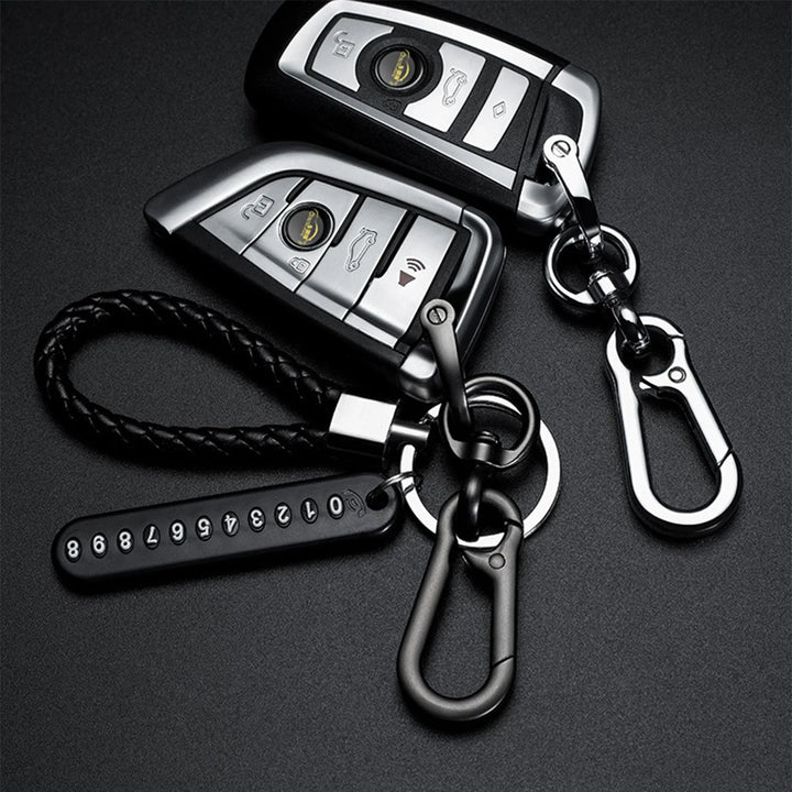 Car Keychain with Phone Number | Anti-Lost Keyring Holder - Carmodza.com