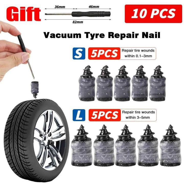 Tyre Repair Rubber Nail Set for Car and Motorcycle - Carmodza.com