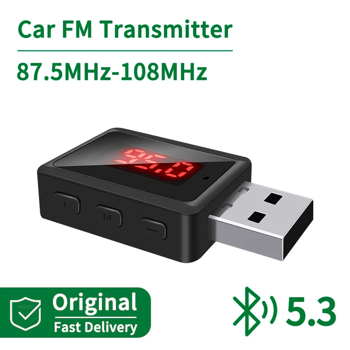 Car Bluetooth FM Transmitter - USB Wireless Audio Adapter - Carmodza.com