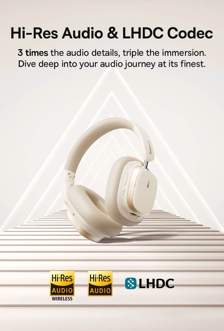 Baseus Wireless Noise Canceling Headphones - 120H Playtime - Carmodza.com