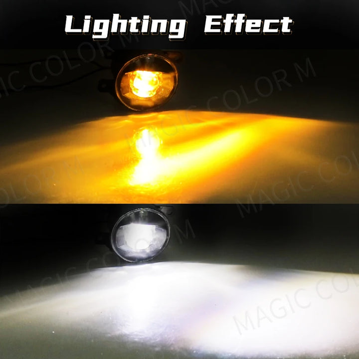 LED Fog Light For Citroen Ford Honda Suzuki Isuzu Mitsubishi Renault Auto Car Fog Lamp 8000LM 30W White Yellow 12V Waterproof - Carmodza.com