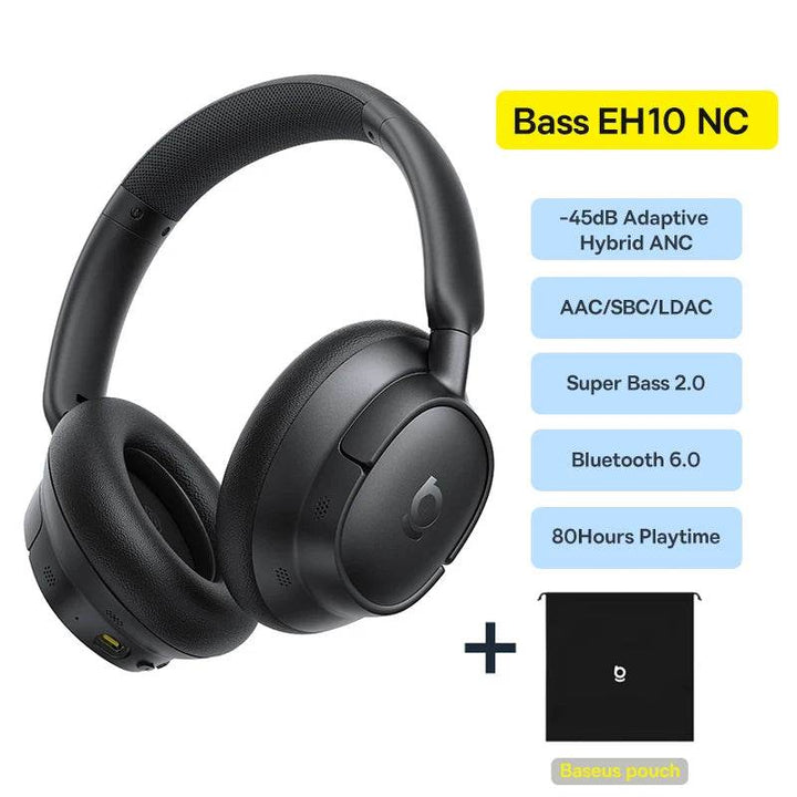 Baseus Wireless Noise Canceling Headphones - 120H Playtime - Carmodza.com
