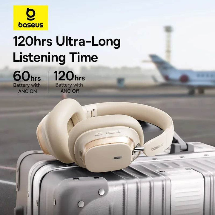 Baseus Wireless Noise Canceling Headphones - 120H Playtime - Carmodza.com