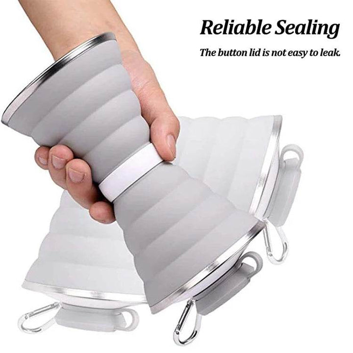Foldable Car Travel Water Bottle - 500ml Portable Silicone - Carmodza.com