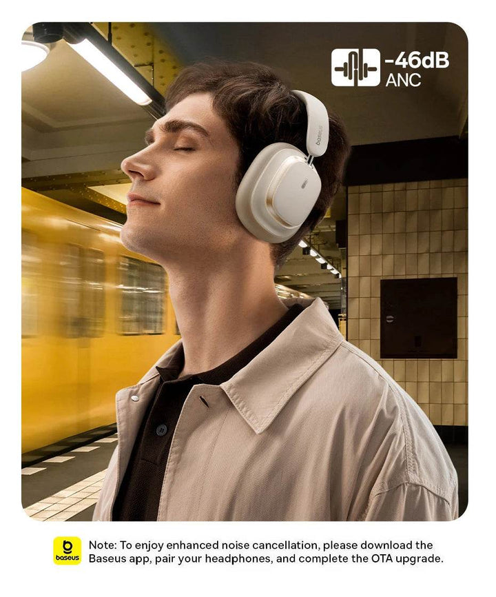 Baseus Wireless Noise Canceling Headphones - 120H Playtime - Carmodza.com
