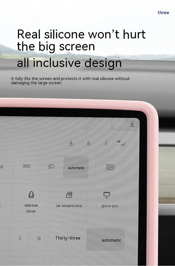 Tesla Model 3 Screen Protector - Anti-Collision Frame - Carmodza.com