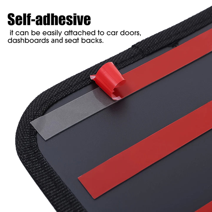Car Leather Mesh Storage Bag for Phones, Coins & Keys | Car Interior Organizer - Carmodza.com