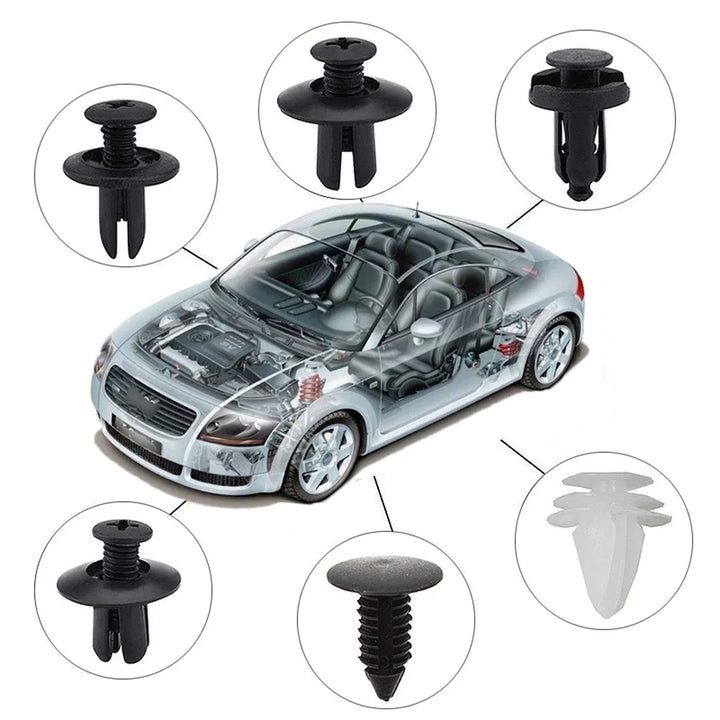Universal Car Retainer Clips Kit | 100pcs Auto Body Fasteners - Carmodza.com