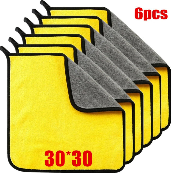 Microfiber Car Cleaning Towels 6pcs Set for Car, Glass & Interior - Carmodza.com