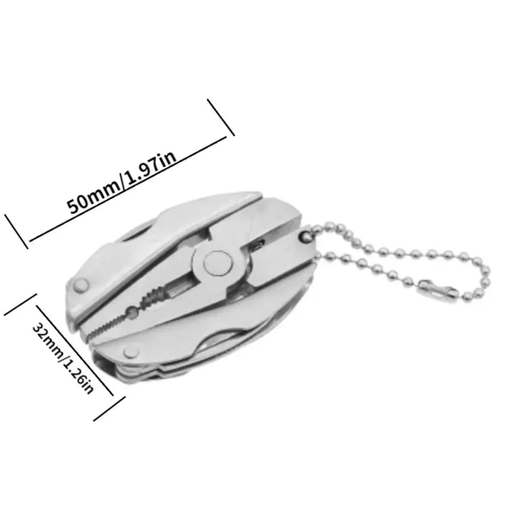 Multi-Tool Pliers Knife Keychain Screwdriver – Compact & Durable - Carmodza.com