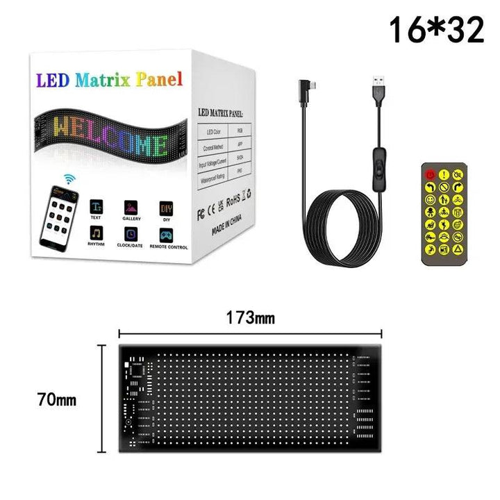 Flexible USB LED Car Display Screen with APP & Remote Control - Carmodza.com