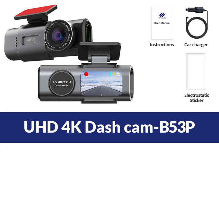 4K UHD Dash Cam Recorder - Car Camera with WiFi & GPS - Carmodza.com