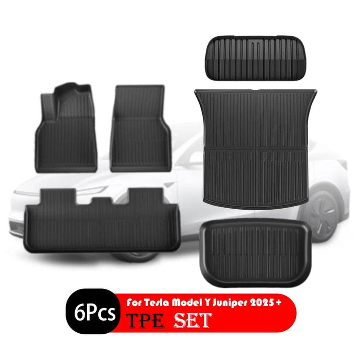 Tesla Model Y 2025 Mats - TPE Waterproof Floor Protection - Carmodza.com