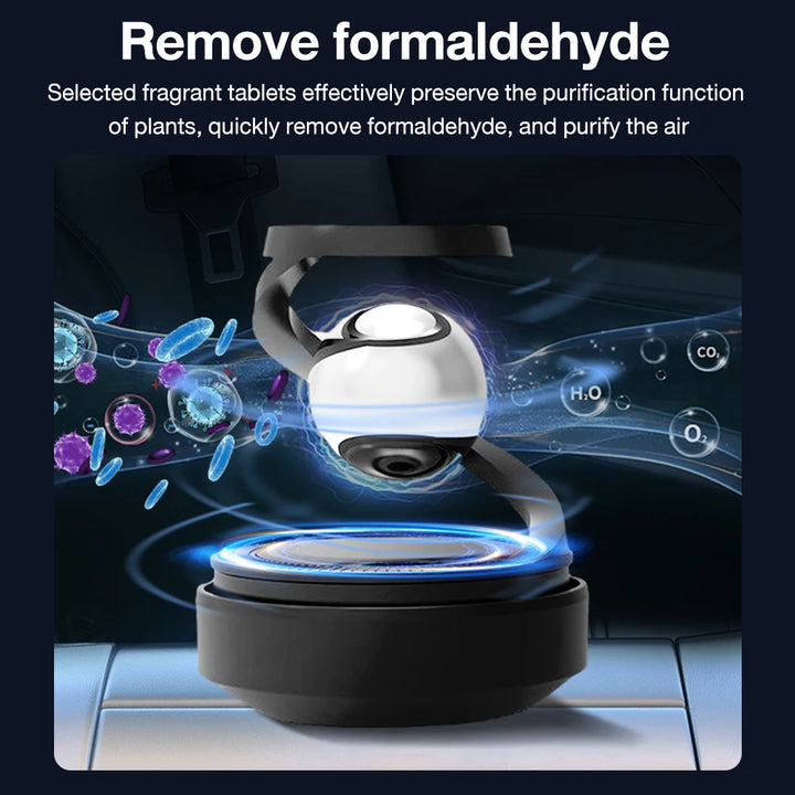 Solar Car Air Freshener | Automatic Rotation Dashboard Diffuser - Carmodza.com