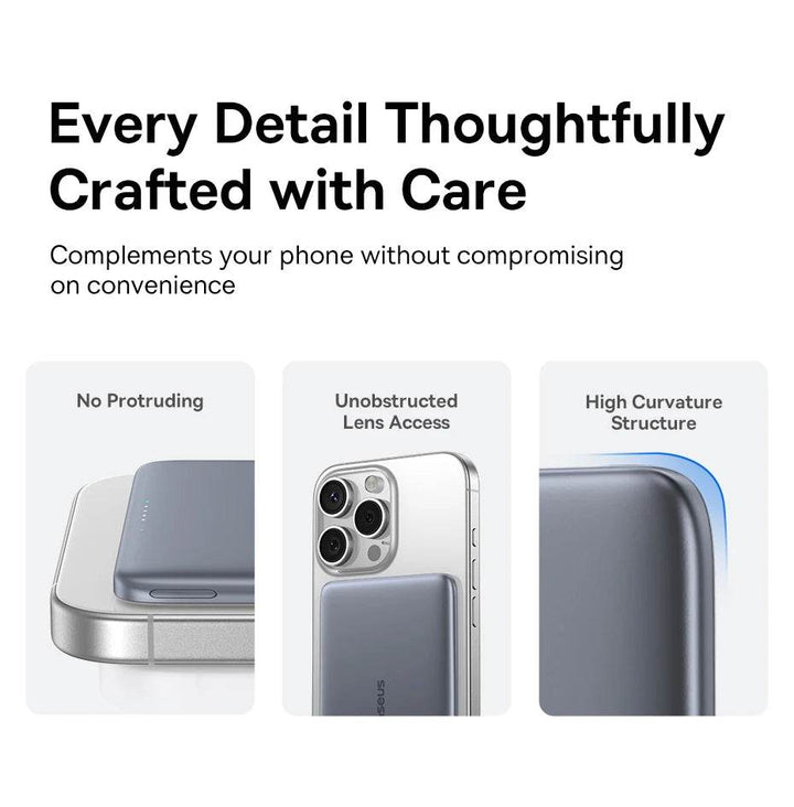 Magnetic Wireless Power Bank 5000mAh for iPhone, Samsung - Carmodza.com
