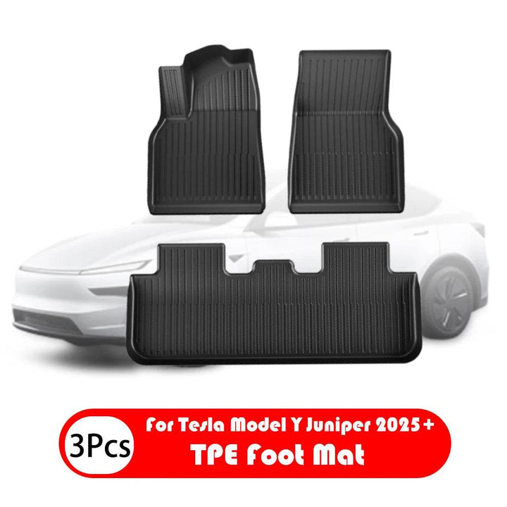 Tesla Model Y 2025 Mats - TPE Waterproof Floor Protection - Carmodza.com