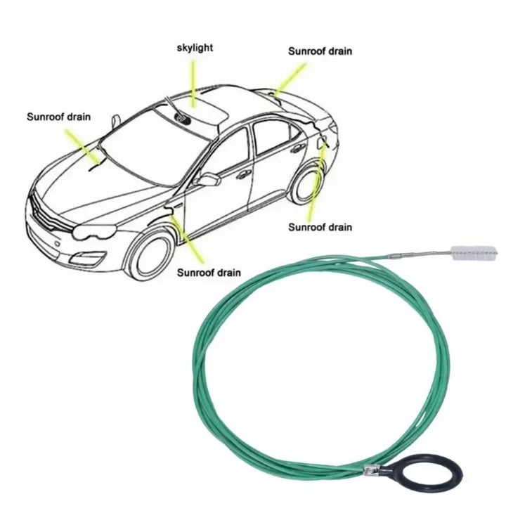 Car Sunroof Drain Cleaning Brush | Flexible 3m Dredge Tool - Carmodza.com