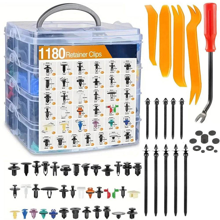 Universal Car Retainer Clips Kit with Fastener Remover Tool - Carmodza.com