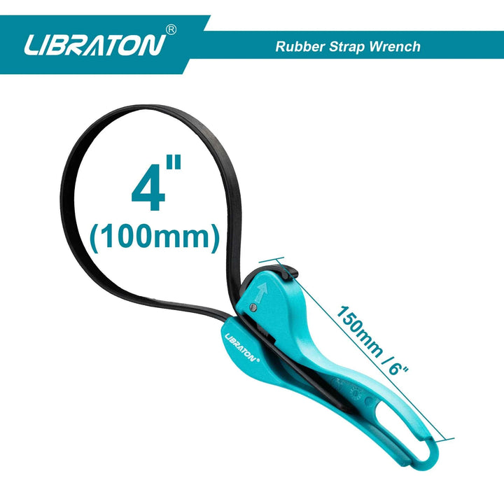 Adjustable Rubber Strap Wrench Tool for Oil Filters & Jars - Carmodza.com
