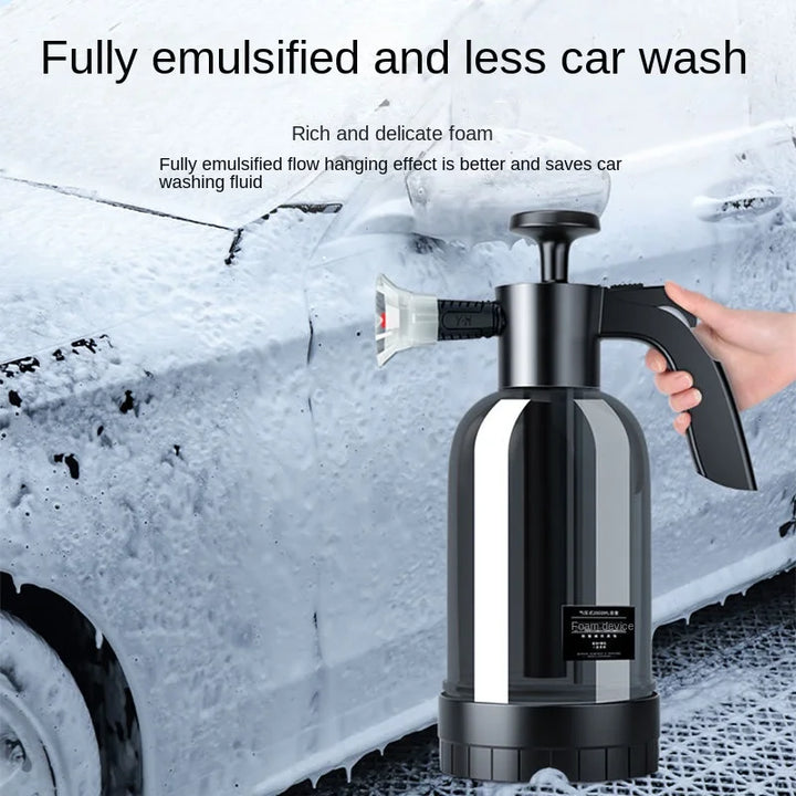 Hand Pump Foam Sprayer Car Wash Bottle 2L - Carmodza.com