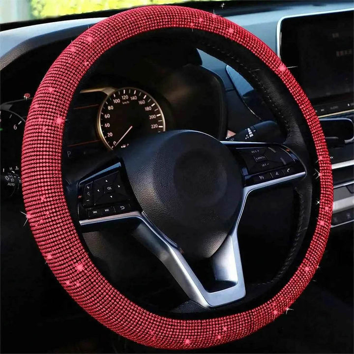 Bling Rhinestone Steering Wheel Cover | Universal Fit Sparkly Grip - Carmodza.com