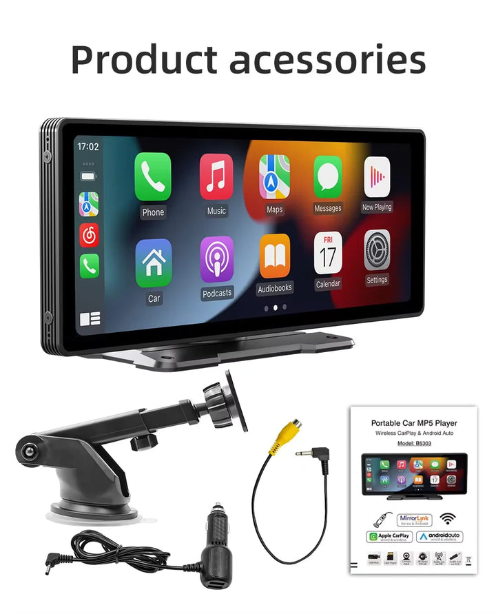 Wireless CarPlay Car Stereo Display - 10.26" HD Touchscreen - Carmodza.com